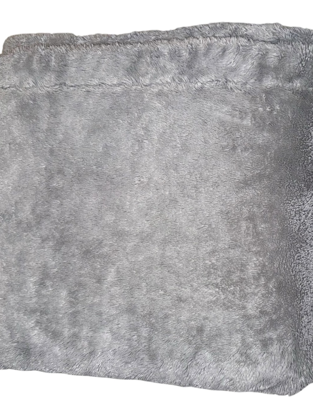 Plush Gray Faux Fur THICK Throw Blanket, regular throw size, so soft & cozy! 🛌
